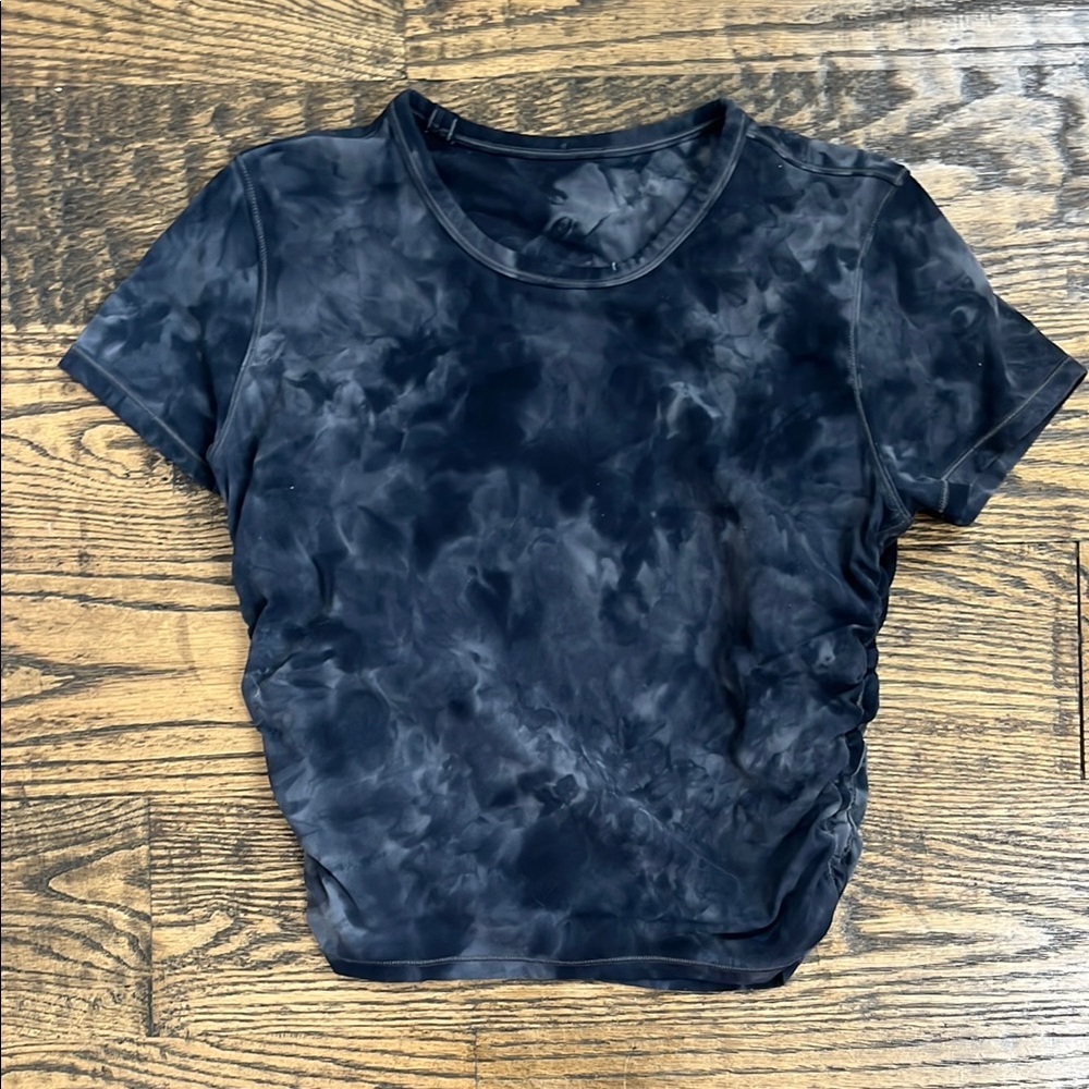lululemon athletica Black Marble Tie-Dye Short Sleeve Tee